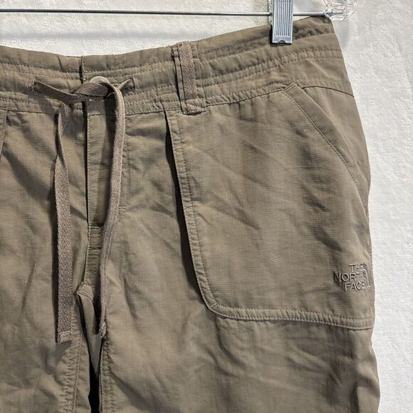 The North Face Roll-Up ARRF Shorts Women's 2 Long Green Nylon Hiking Outdoors - Picture 3 of 16